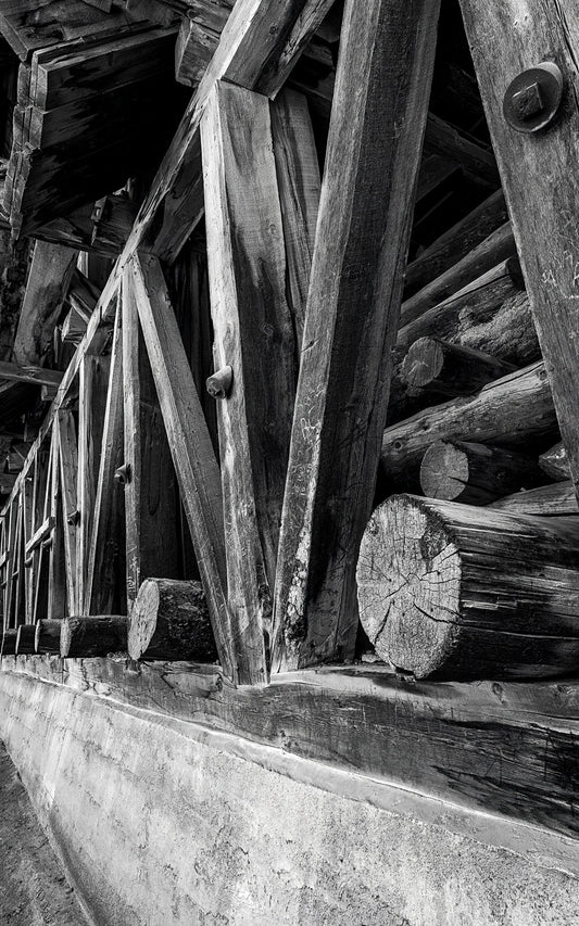 Commodore Mine Detail B - Creede, Colorado - Black & White