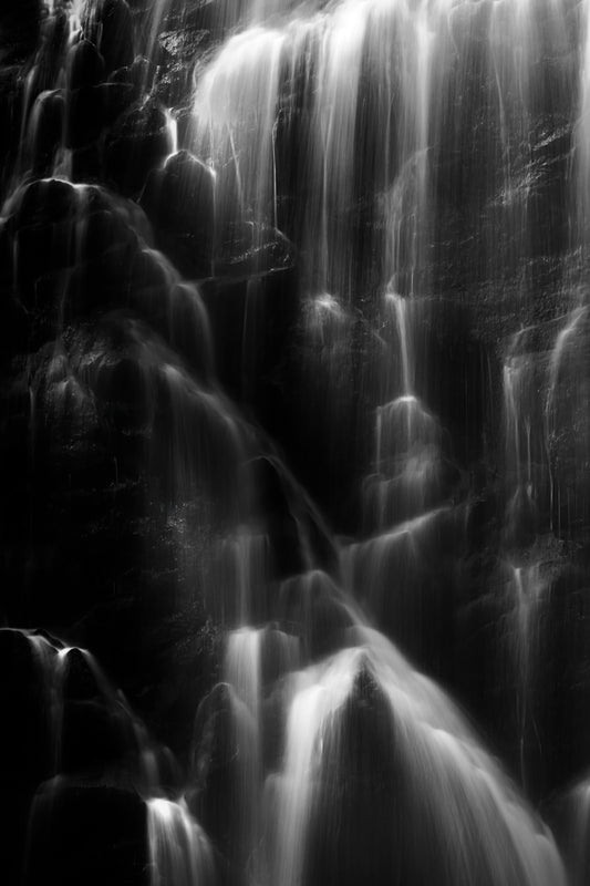 Crabtree Falls Detail - Black & White