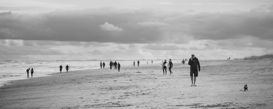 Winter Beach - BW